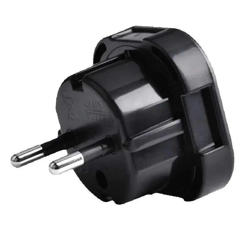1pcs White Black Electrical UK to EU Plug Adapter 240V 10A 16A 2 pins European Multifunction UK Converter Socket Plug 4.0mm 9625