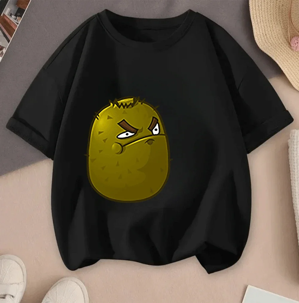 

2026 Casual Summer Hot Sale Plants Vs Zombies Short Sleeve T Shirt New 2D Print For Teenagers Kids Boys Girls