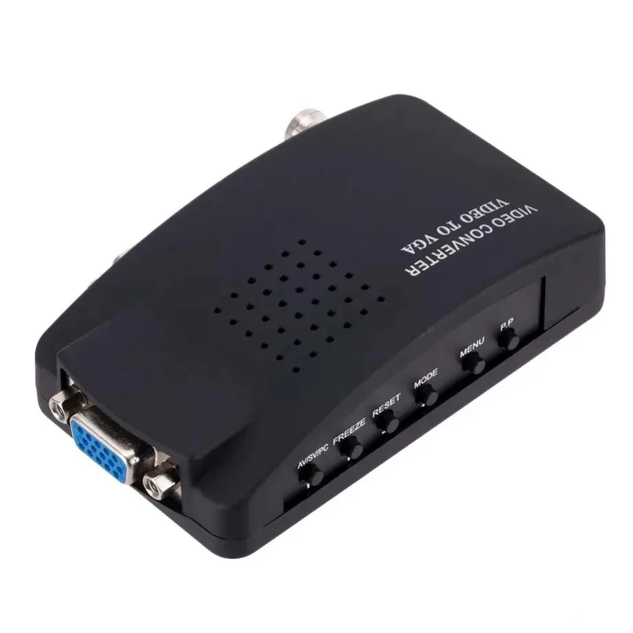 Grwibeou-convertidor de vídeo BNC s-video VGA a VGA, adaptador de salida BNC a VGA, caja de interruptor Digital para PC, Mac, TV, cámara, DVD, DVR, 1080P