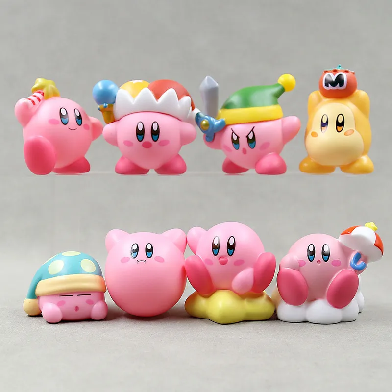 

Cute Pink Round Cartoon Figure, Q Version Anime Figurine, Mini PVC Collectible Model, Car & Home Desk Decoration