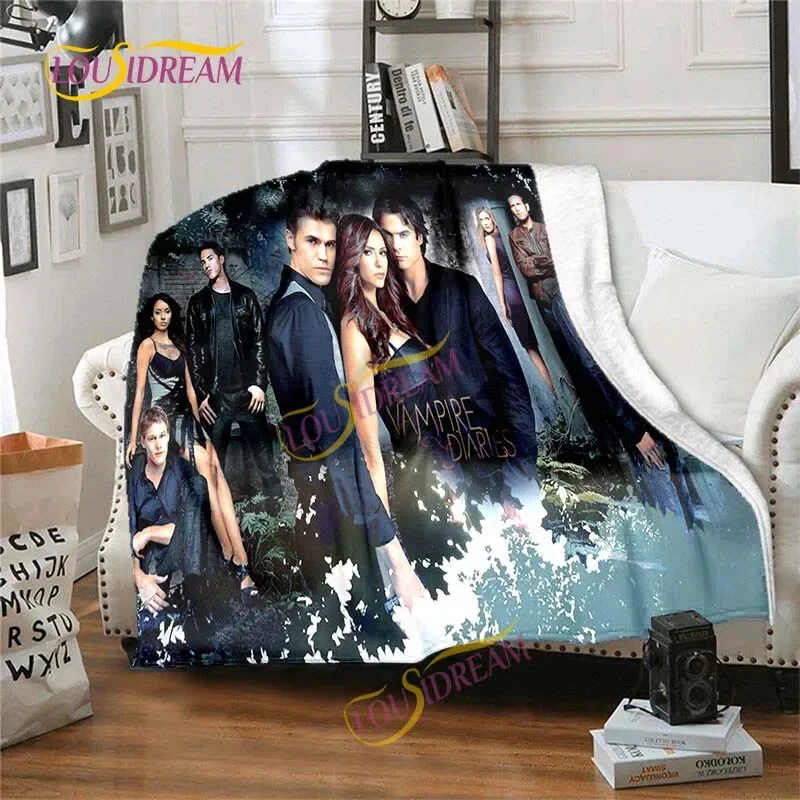 The Vampire Diaries 3D printing flannel plush blanket bedspread lazy blanket Sherpa blanket travel sofa quilt cover