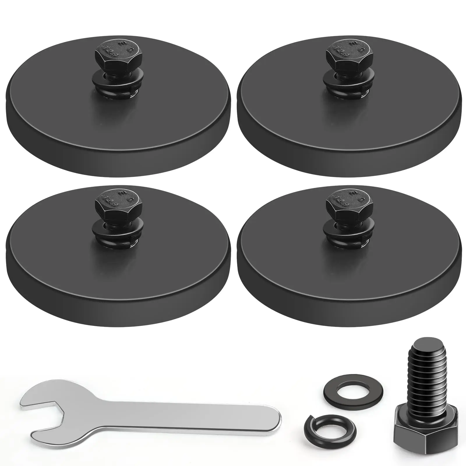 

1/2/4Pcs 43mm Mounting Magnets Set Strong Magnets Hold the Base Magnets with Rubber Coating Multifunctional Use Rubber Coated