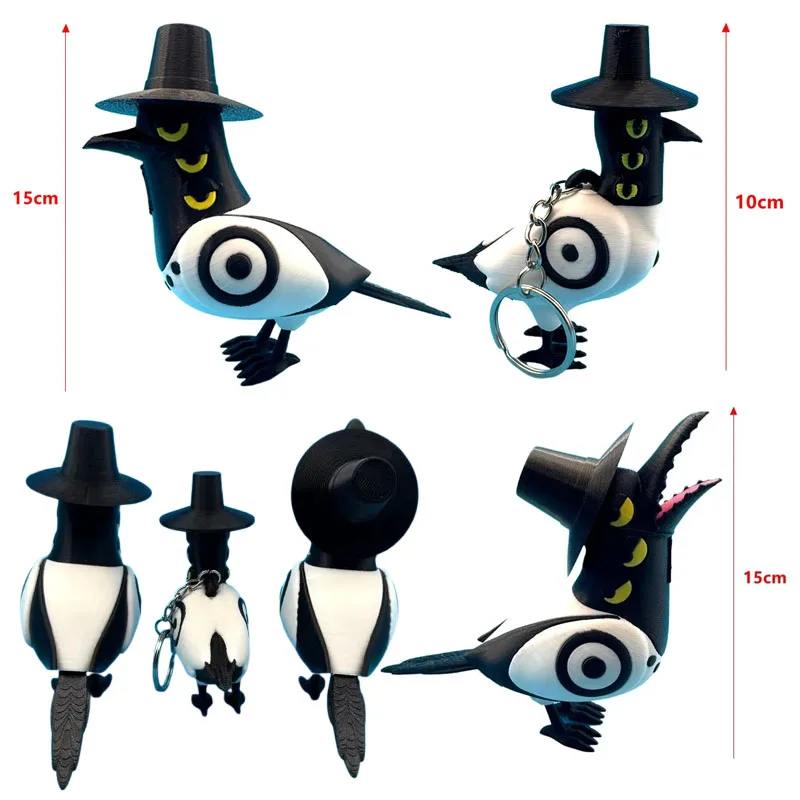 الطيور الحيوان تأثيري الغراب الدعامة شيطان 2025 الكرتون التلفزيون الصيادين حلية الدعائم هالوين زي اكسسوارات الخيال وتتسابق الطرف