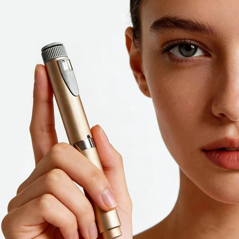 Metal Injection Pen Adjustable 3ml Cartridge Injector Pen for Diabetics Facial Anti-wrinkle Pen Reusable