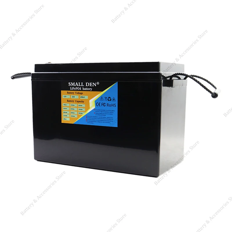 Paquete de batería Lifepo4 de 24V, 100Ah, 8S, 2500W, BMS incorporado de alta potencia con luz LED, 29,2 V, carrito de golf RV con energía solar, silla de ruedas