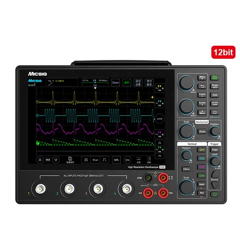 Hot Sale MHO14-100 Portable Oscilloscope 4-Channel Input Serial Bus Decoding for Automotive Electronics