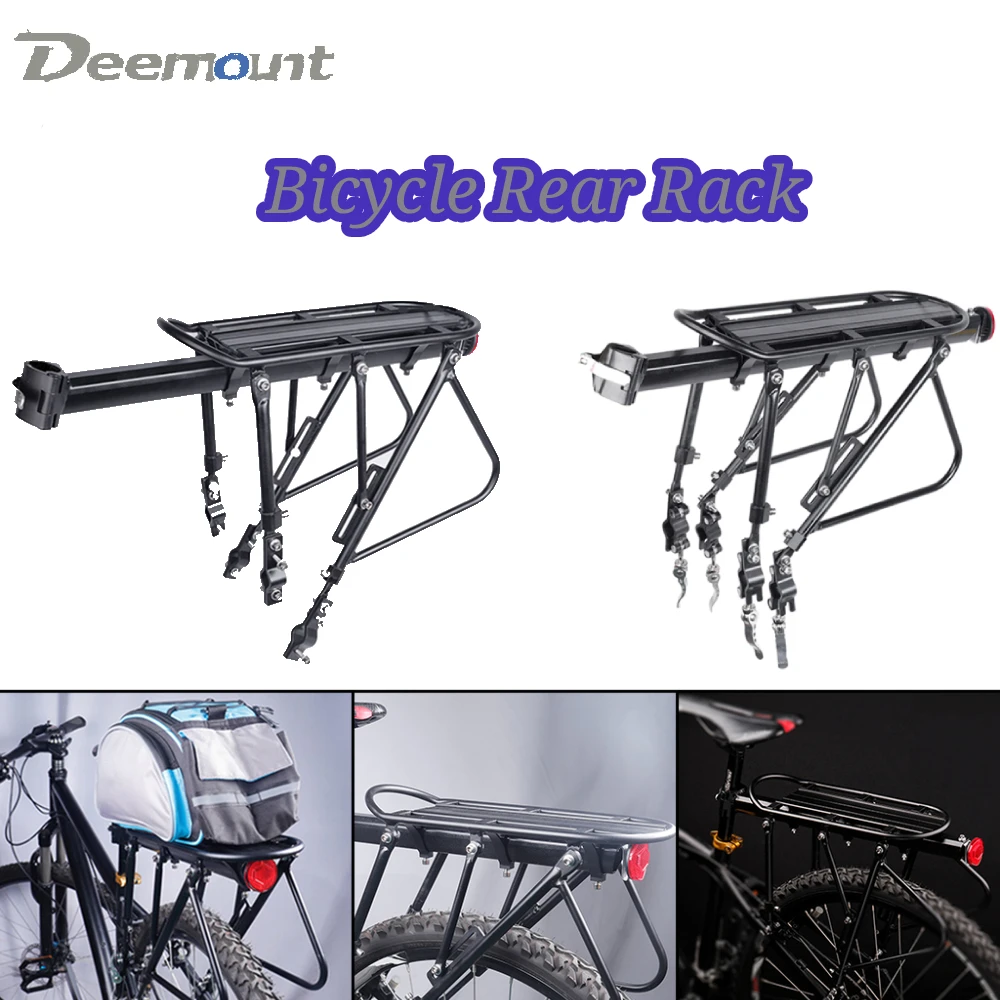 100KG Bicycle Luggage Carrier Bike Rack Aluminum Alloy Cargo Rear Rack Shelf Cycling Seatpost Load Holder Stand MTB Road Bike