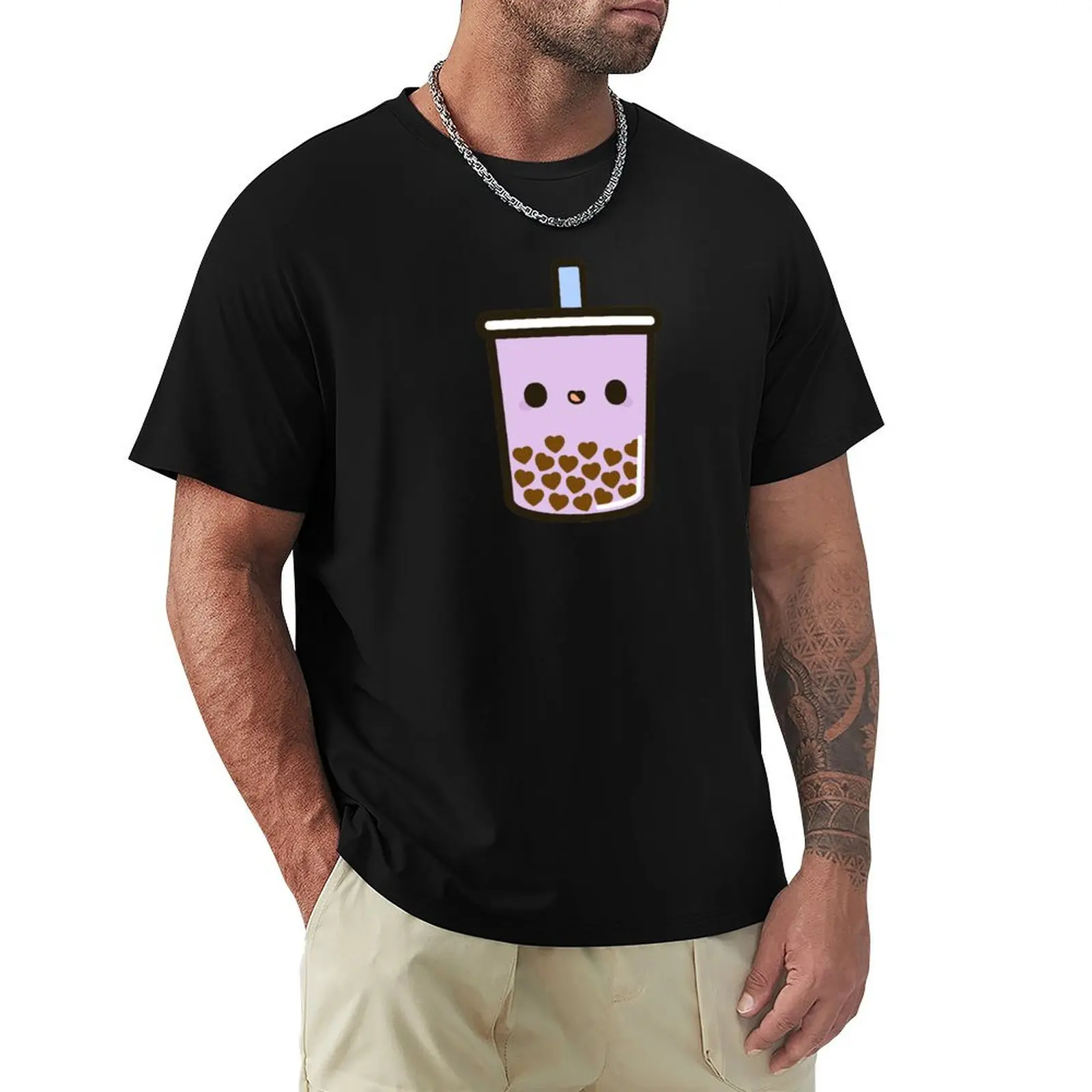 Camiseta Cute Love Heart Bubble Tea, camiseta protectora para el sol para exteriores