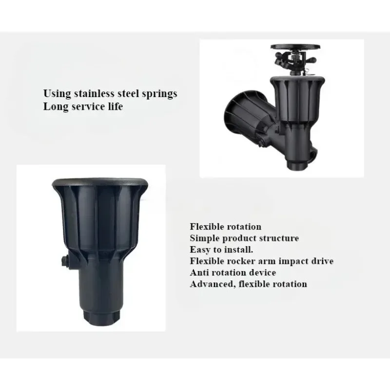 6-point Buried Retractable 360 ° Rotating Nozzle, Adjustable Nozzle, Lifting Garden Irrigation