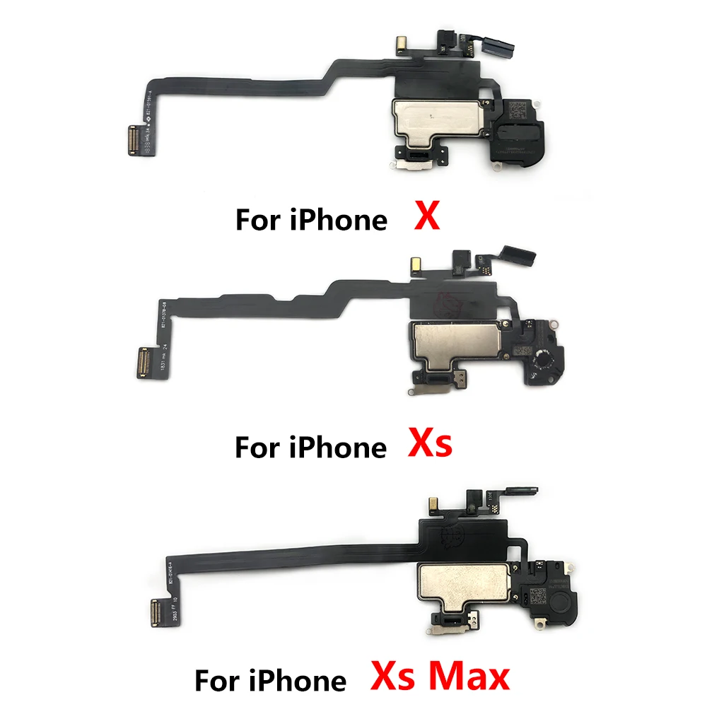 Ear Earpiece Speaker Sound For iPhone X XR XS 11 Pro Max 15 Plus Earphone Top Receiver Promixity Light Touch Sensor Flex Cable