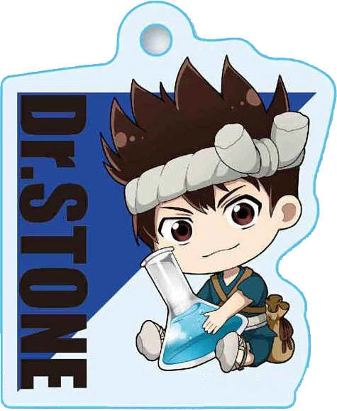 Anime Peripheral Store Dr.Stone Gyugyutto Quadrate Acrylic Keychain Pendant Ornamen Fans Charm Gifts About 6cm