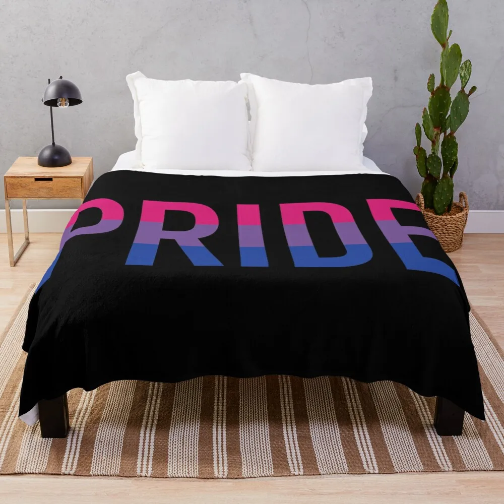 

Pride, Bi Throw Blanket heavy to sleep Plaid on the sofa For Decorative Sofa Plush Blankets