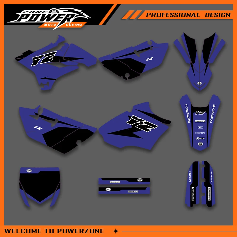 

Графика Powerzone для YAMAHA YZ85 2021 2020 2019 2018 2017 2016 2015 YZ 85 85cc, наклейки на мотоцикл, фон на заказ 01