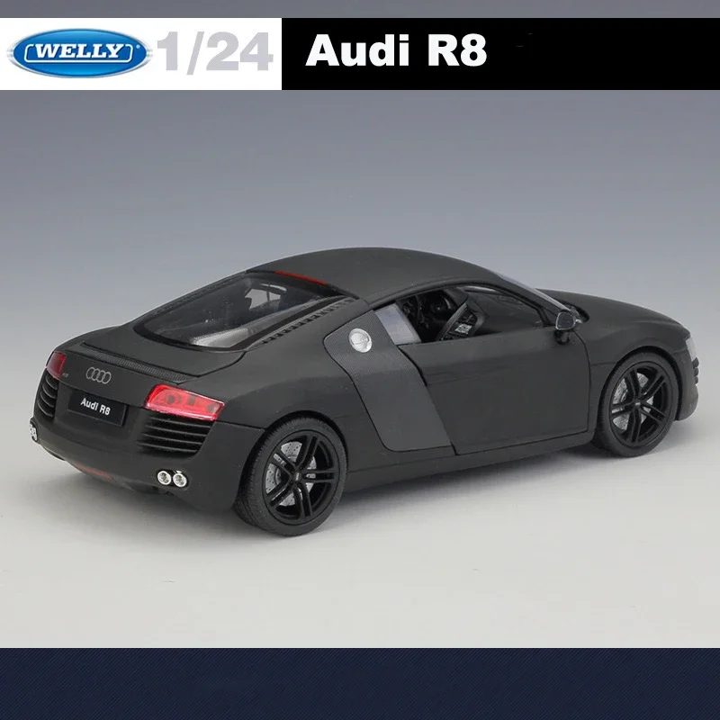 Welly 1:24 modello in lega Audi R8-giocattolo ideale per bambini e regalo da collezione