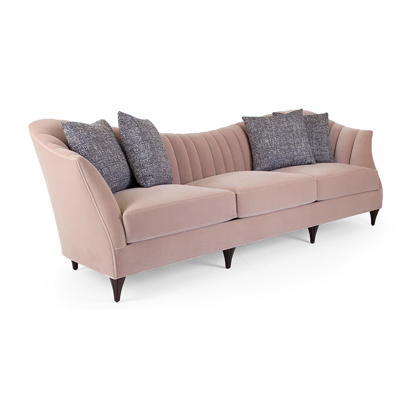 

zz Modern Light Luxury Cream Ins Style European retro elegant sofa velvet Curved for Large and Small Apartments for Hotels