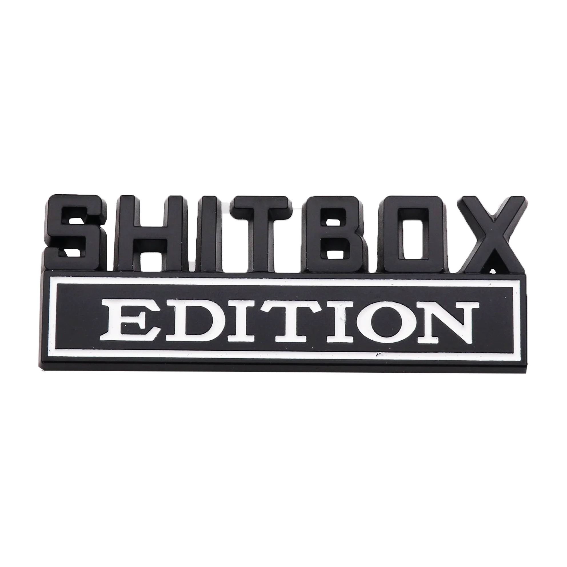 3D Zinc Alloy Emblem SHITBOX EDITION Badge Car Tail Side Sticker Accessories for Jeep, Dodge, Chrysler and Trucks. view 3