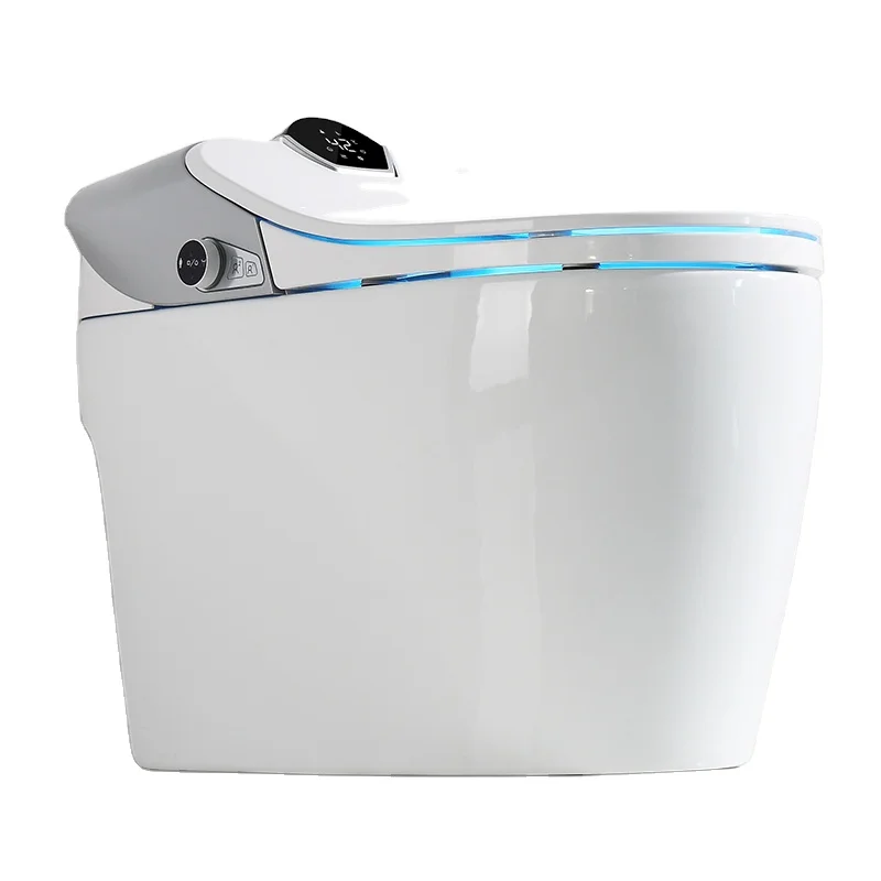 Smart Electric Toilet with Heated Seat Intelligent Ceramic Siphon Jet Flushing Floor Mounted Popular in Bathrooms