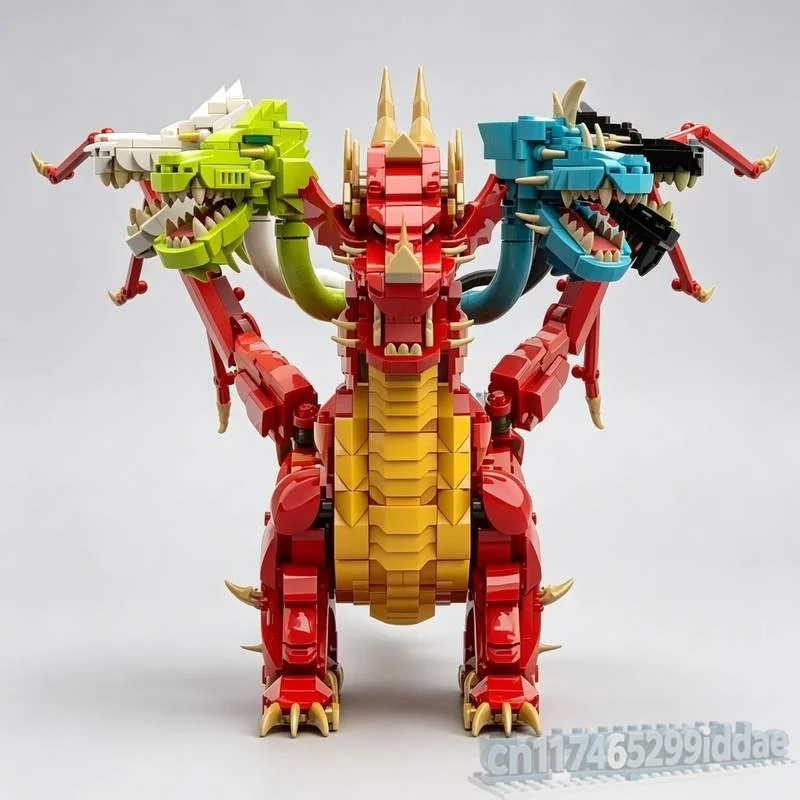 2335PCS Dragon MOC Creative Fantasy Building Blocks Monster Model DIY Assembly Puzzle Educational Toy Gifts Collection Display