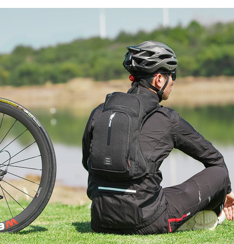 WEST BIKING 20L Fahrrad-Hydrationsrucksack Ergonomischer Kreuzgurt Kletter- und Wanderrucksack für Outdoor-Sport und Reisen mit Reflektoren – Detail 15