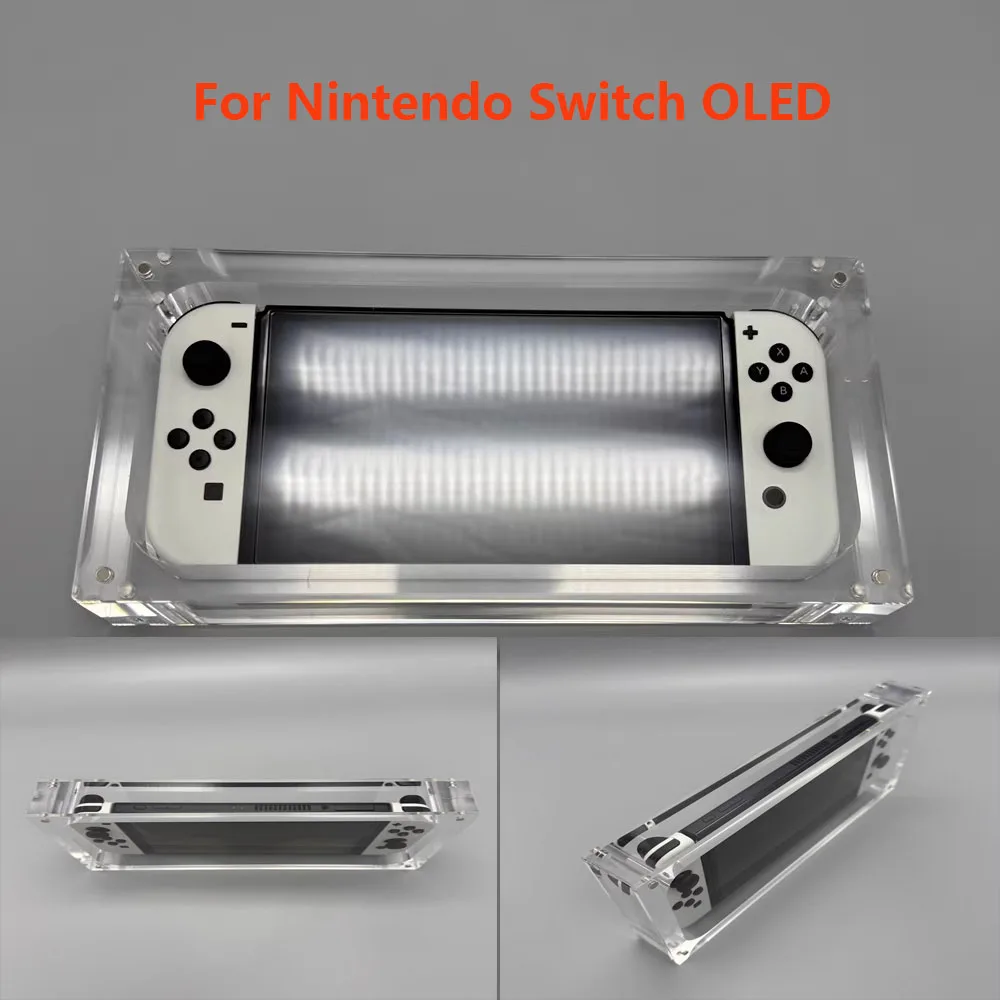 

High Transparency Acrylic Magnetic Cover Console Storage Box For Nintendo Switch OLED Console Shell Display Case Shell