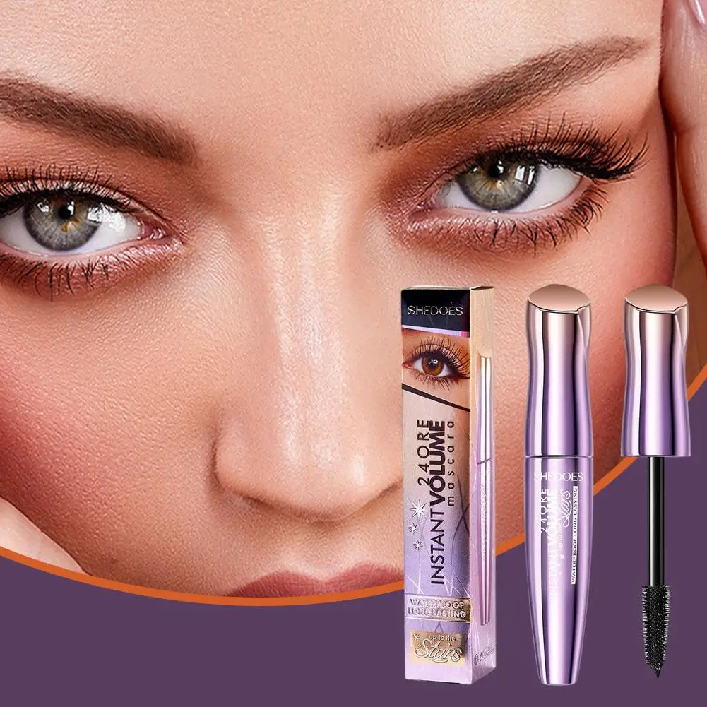 Rímel de volume instantâneo, 10ml, 24 horas, grosso, à prova d'água, longo, encaracolado, preto, crescimento de cílios, líquido, à prova de manchas, marca, maquiagem para os olhos