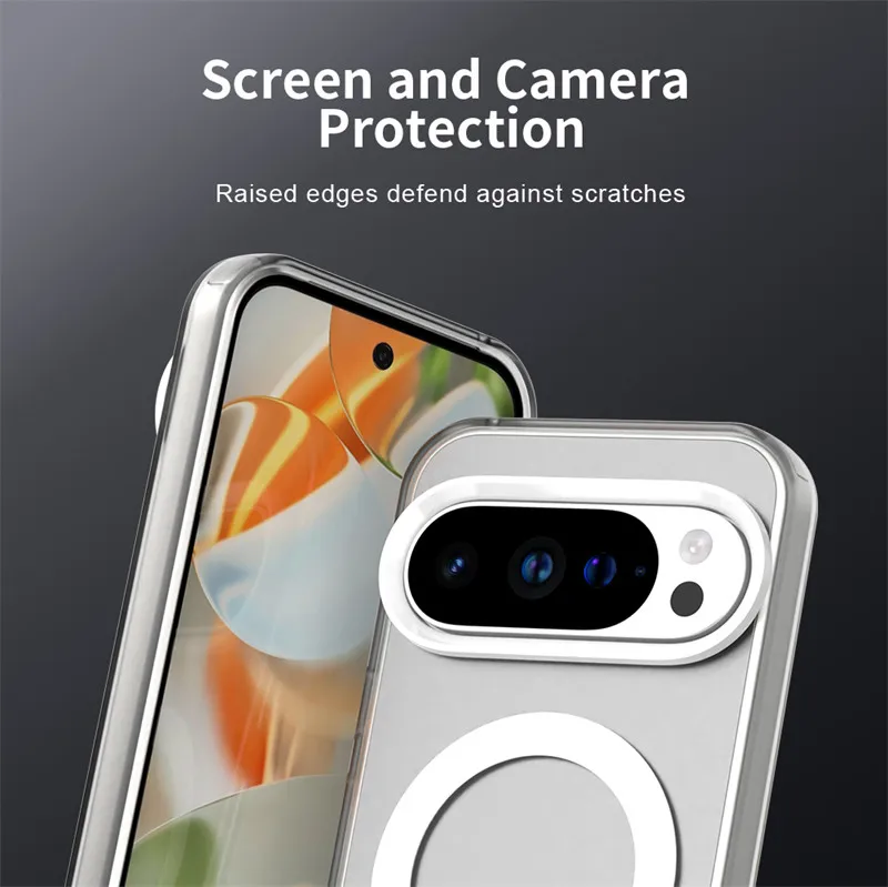 Custodia magnetica per Google Pixel 10 Pro Custodia di ricarica wireless Magsafe Google Pixel 10 Pixel 10 Pro XL Custodia protettiva per PC opaca