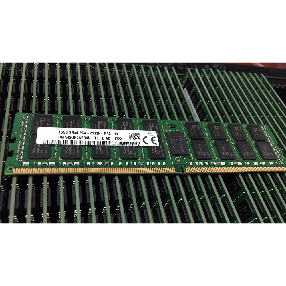 1PCS RAM 16G 16GB 2RX4 PC4-2133P DDR4 ECC REG For SK Hynix Server Memory HMA42GR7AFR4N-TF