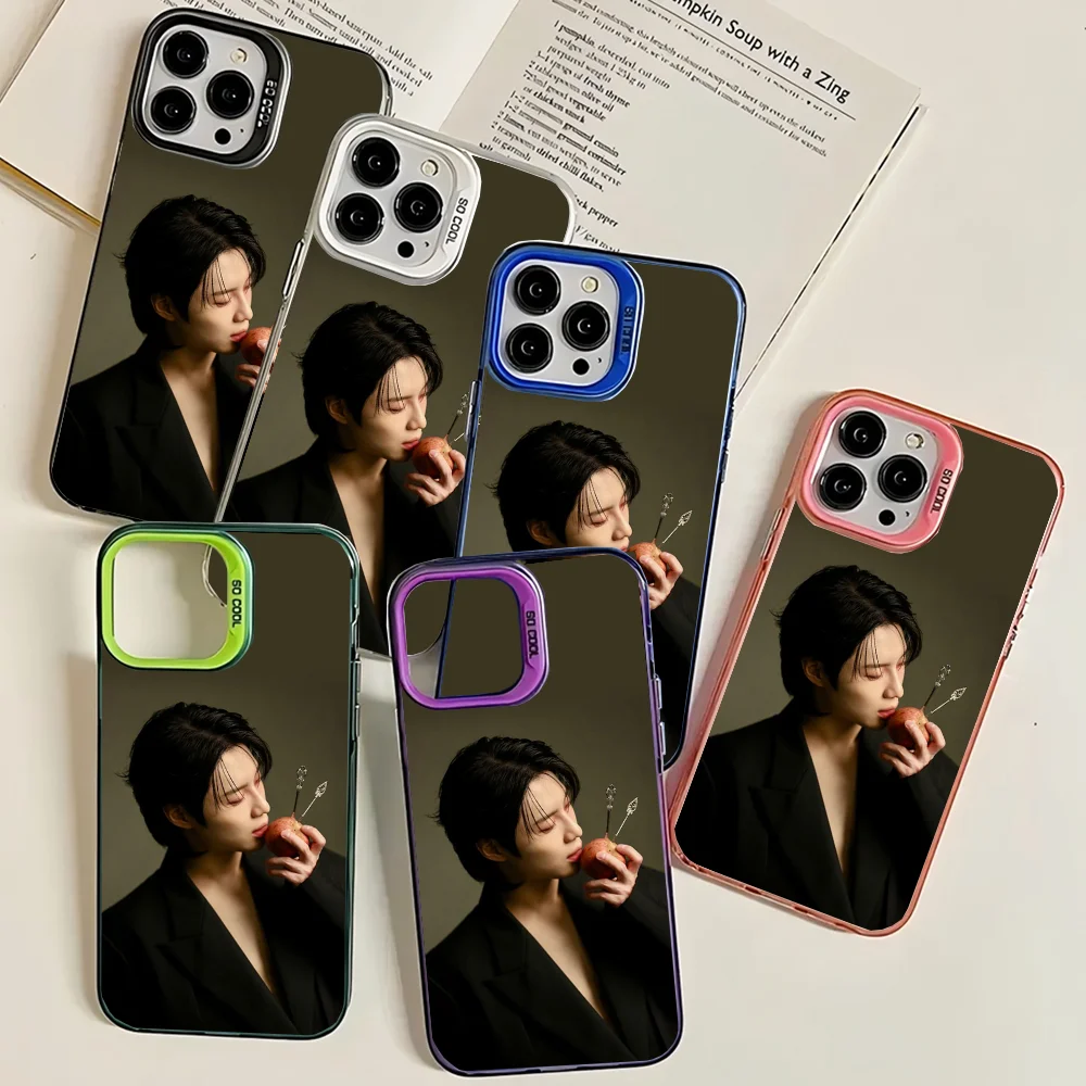 T-Taemin Phone Case IMD Color Silver Shell For IPhone 16 15 14 13 12 11 Pro Max Plus