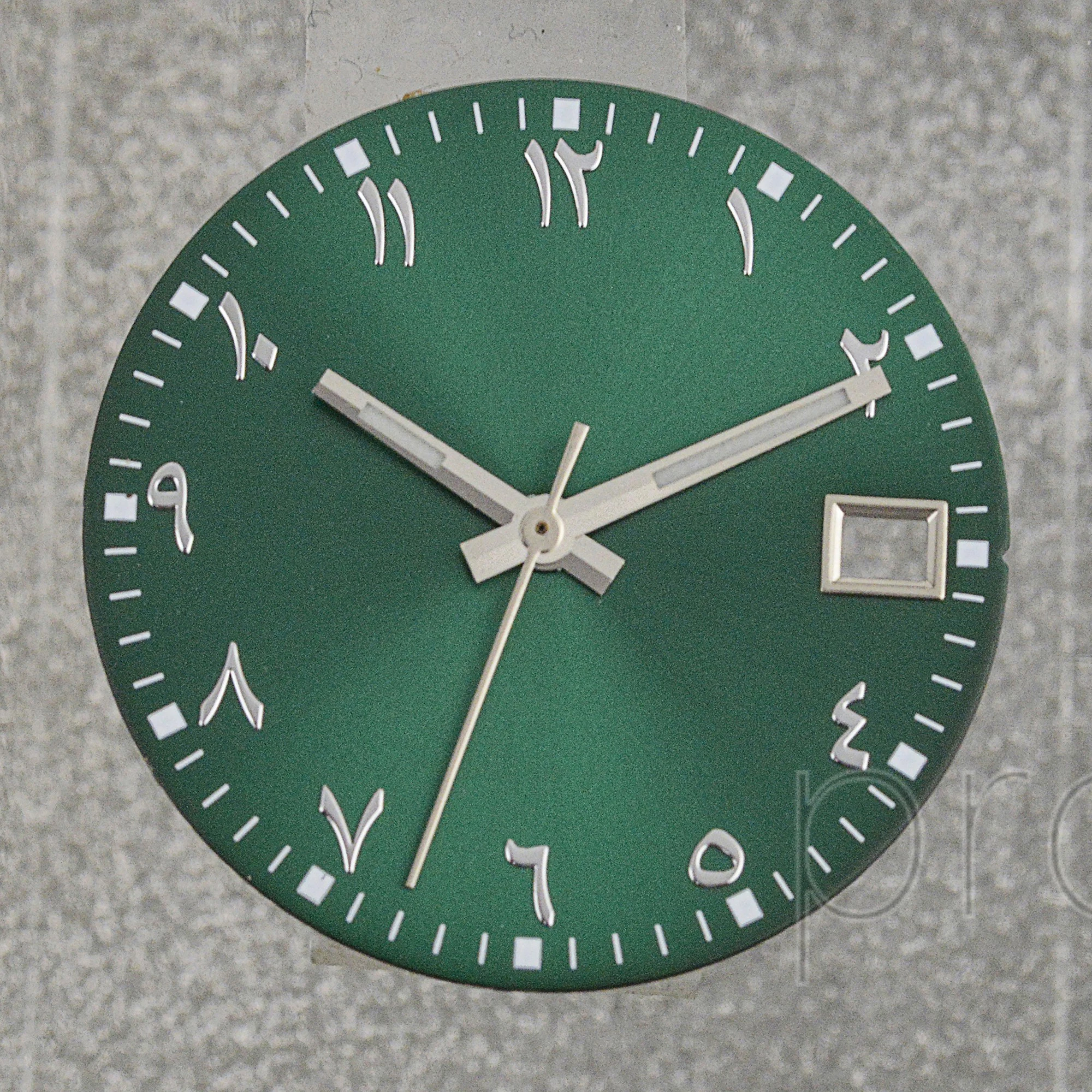 NH35 Dial Hands Datejust 28.5MM Arabic Numerals Watch Faces Green Luminous Pointers for NH36 Movement Mod Parts Replacements