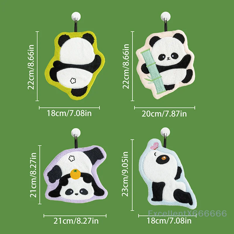 Multi-Purpose Towel for Kitchen And Bathroom Home Use Cute Panda Hand Towel Absorbent Quick-Dry Thickened