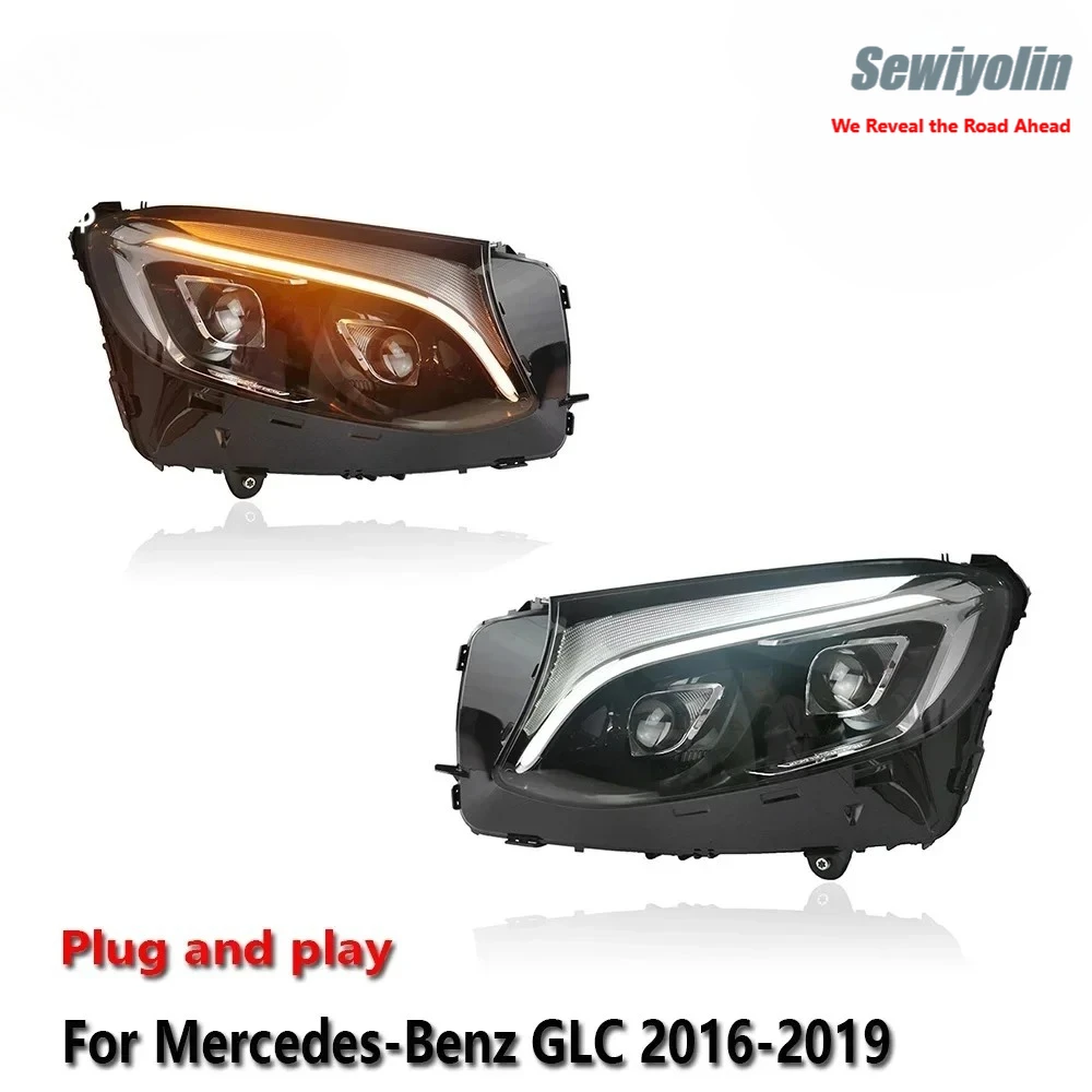 

Car LED Lamps Headlight Parts For Benz GLC W253 2016-2019 Fog DRL Brake Turn Signal Lamp Plug And Play