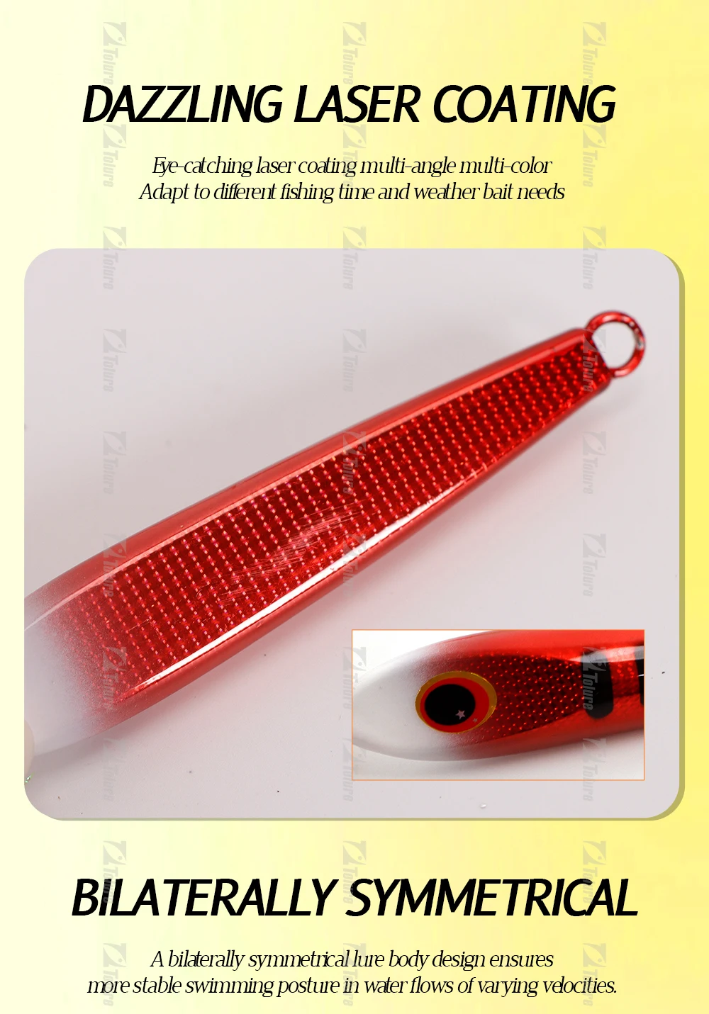 TOLU 2024 Neue 40g 60g 80g 100g Flache Langsam Sinkende Hartmetall Jigs Japan Laser Haut thunfisch Angeln Jig Köder Salzwasser Mit Haken – Detail 5