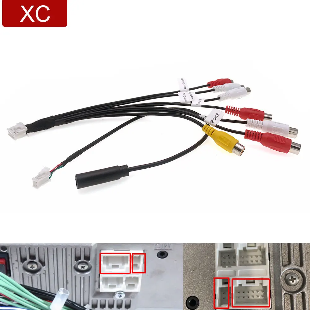 AUX IN SUB Rear Out Cam Video RCA Harness Cable For Pioneer Radio DMH 160BT DMH 1700NEX DMH 1770NEX DMH W2700NEX DMH W2770NEX