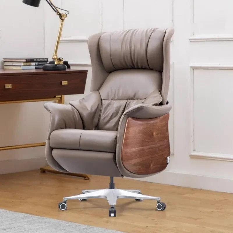 

Office chair high-end reclining leather comfortable sedentary computer chair