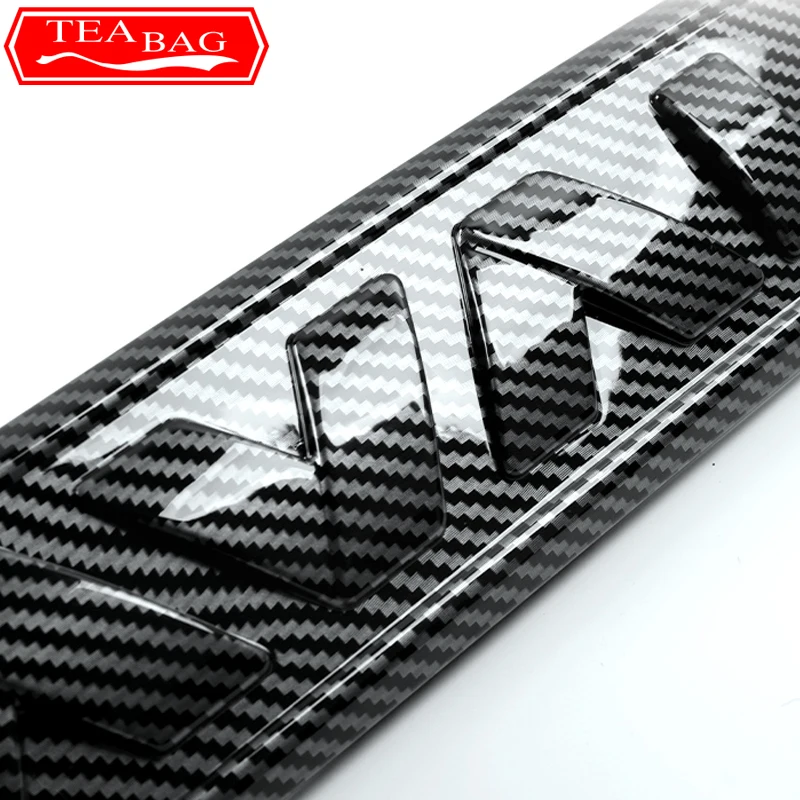 For GWM Haval H5 II 2nd Gen 2023 2024 Car Styling Carbon Fiber Black Front Grille Logo Rear Label Sticker Cover Auto Accessories