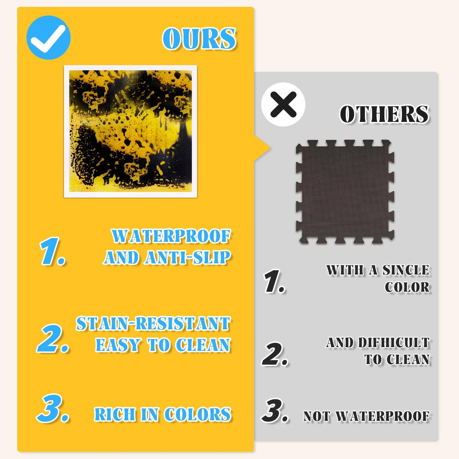 Estera compatible con baldosas para pies sensoriales: el socio perfecto para juguetes sensoriales mejora la experiencia de tiempo de juego