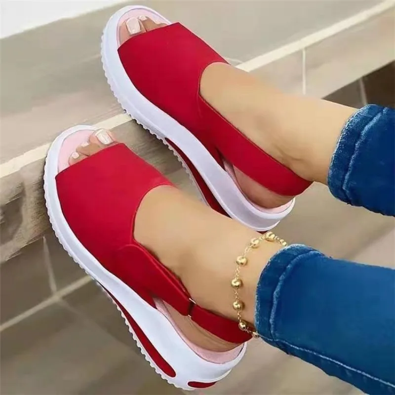 Shoes Summer Women Sandals Peep Toe Sandals Ladies Lightweight Sandals Woman Breathable New Fashion Non-Slip Female Footwear image 4