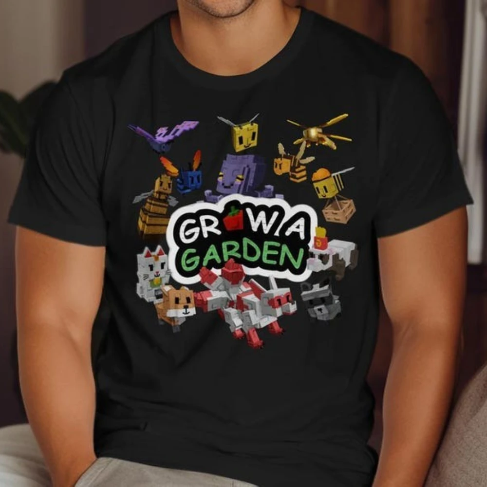 Grow A Garden Cotton Shirt Design Cute Gardening Game Digital Download Unisex Animals Farm Birthday Gift for Women Men & Gamers