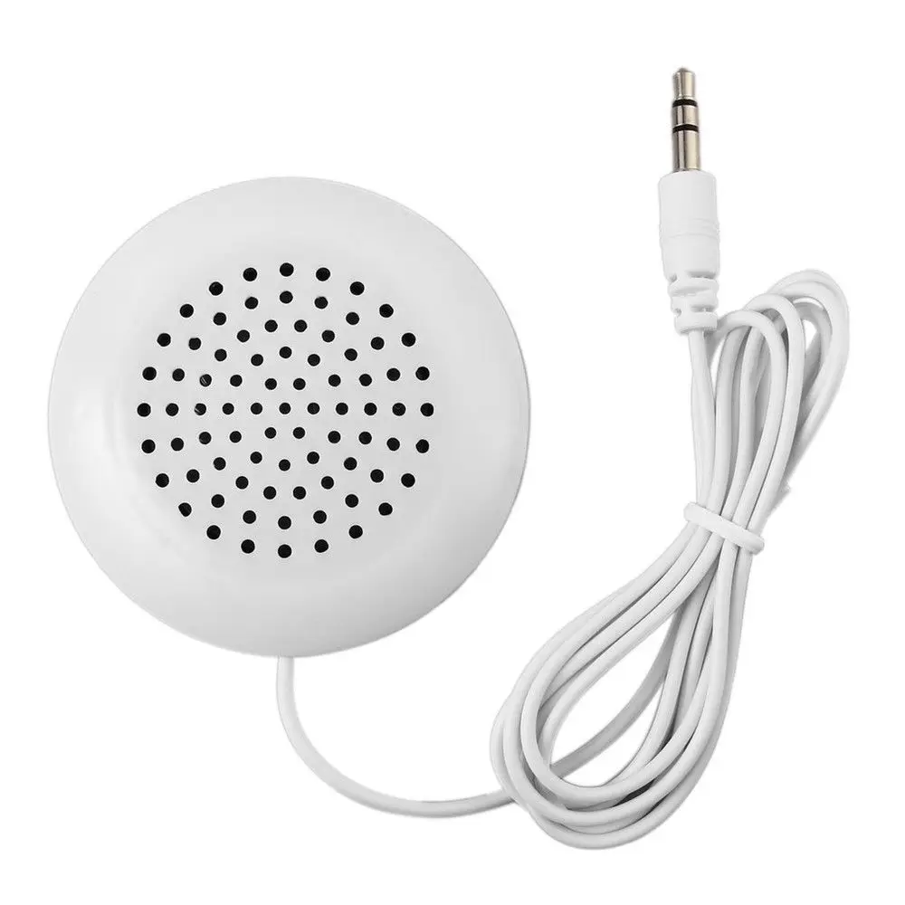 New Mini White 3 5mm Pillow Speaker For iPhone iPod CD Radio MP3 Player GL