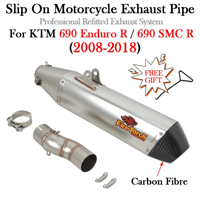 Slip On For KTM 690 Enduro R For KTM690 SMC R 2008 - 2018 Motorcycle Exhaust Modify Escape DB Killer Muffler Middle Link Pipe