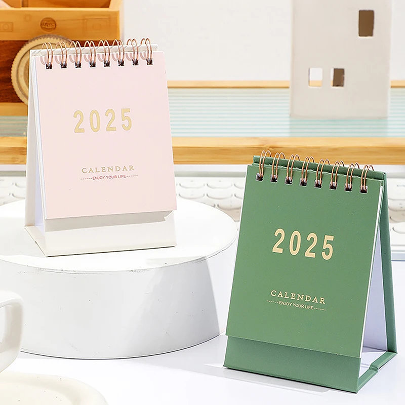 2025 Desk Calendar Annual Planner Standing Flip Calendar With Coil To-Do List Schedule Organizer Home Office School Supplies