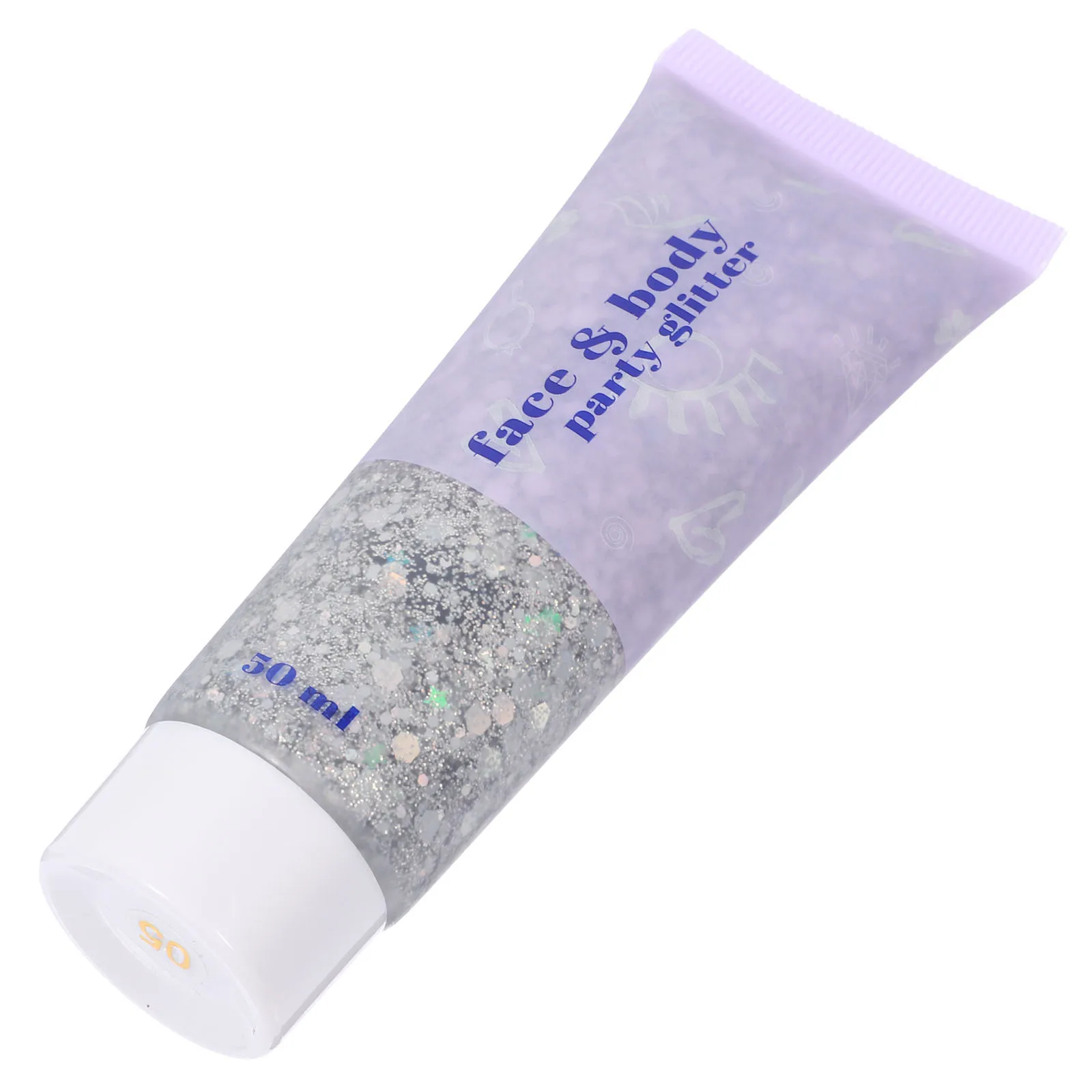 50 ml glittergel voor lichaamsgezichtshaar Glinsterende vloeibare glans Vrouwen Festival Make-up Sparkle Effect Body Glitter Gel