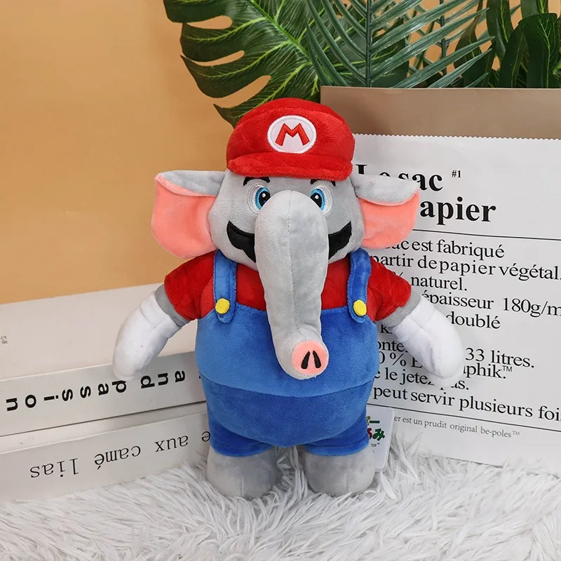 27cm Super Mario Elephant Plus Doll Classic Game Kawaii Luigi Cute Animal Anime Figure Pillow Birthday Gift Kids Plush Toys