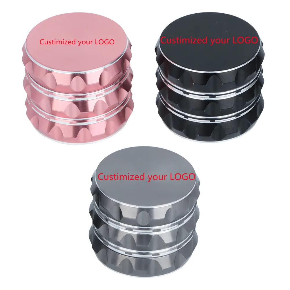 HORNET Best Aircraft Aluminum Spicy Crusher 50MM Four Pieces Metal Herb Crusher Classic Crusher Fumar Accessories Custom Logo