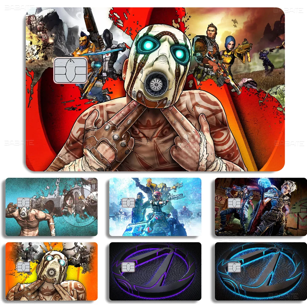 GAME B-BORDERLANDS Diy Credit Debit Card Sticker Party Sticker Decoration Waterproof Small Chip Card Skin Sticker