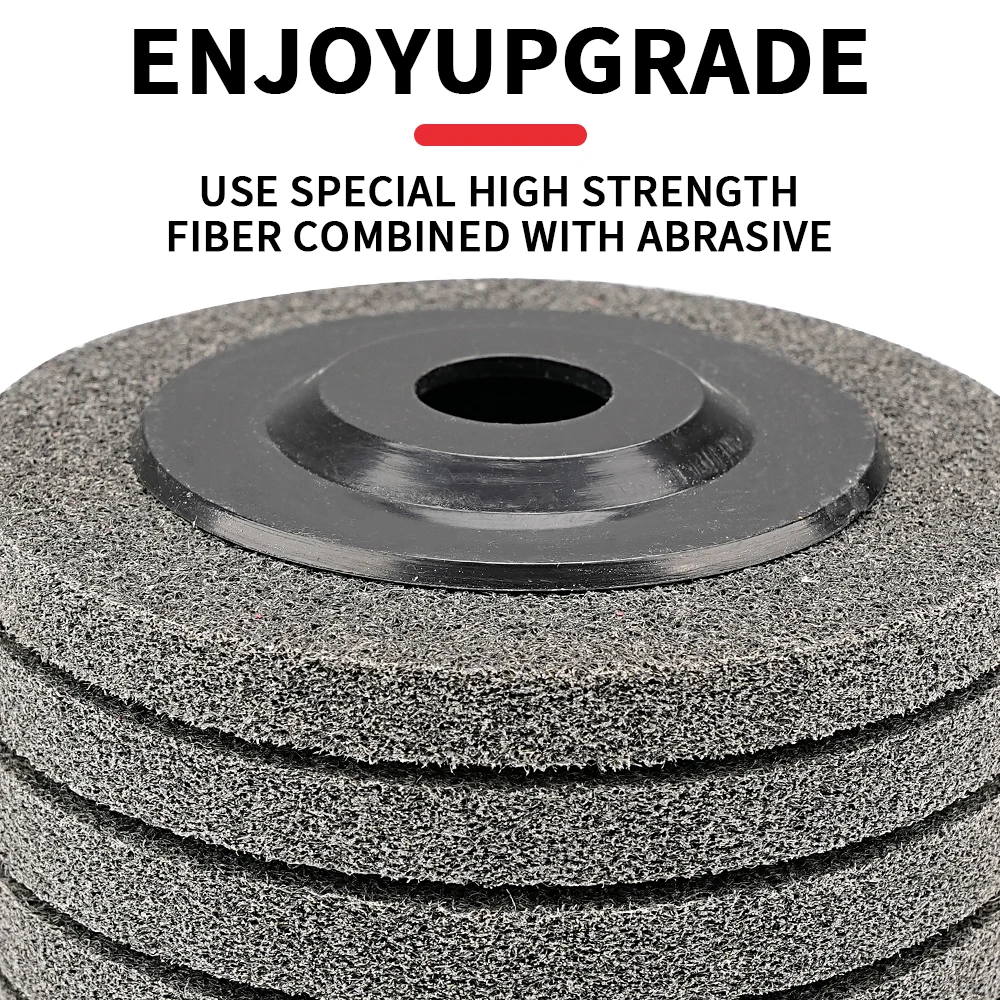 5/10pcs 5/4.5 นิ้ว 115 มม.เส้นใยไนลอนล้อขัดไม่ทอแผ่นขัด 125 mm Bore 7/8 "บดล้อขัดสําหรับโลหะ