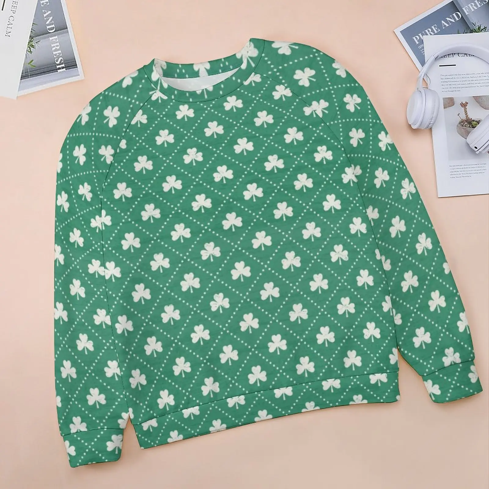 St Patricks Day Hoodies Female Long Sleeve Shamrock On Emerald Cute Casual Hoodie Hot Winter Hip Hop Oversized Sweatshirts