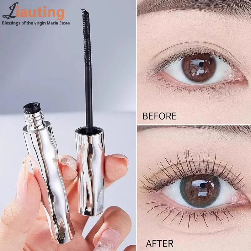 Waterproof 3D Lengthening Mascara Black Steel Tube Eyelash Primer Eye Lashes Brush Long-Wearing Silk Mascara Cosmetics Gift