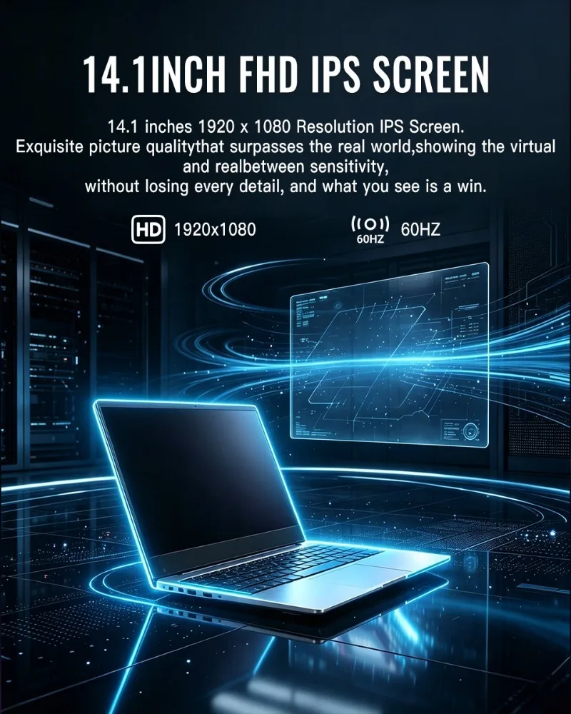 Portable Intel Core I9-9900 Computer 14.1 Inch Windows 11 Pro Laptops 32GB RAM 1TB SSD Office Gamer Study Notebook Computer PC