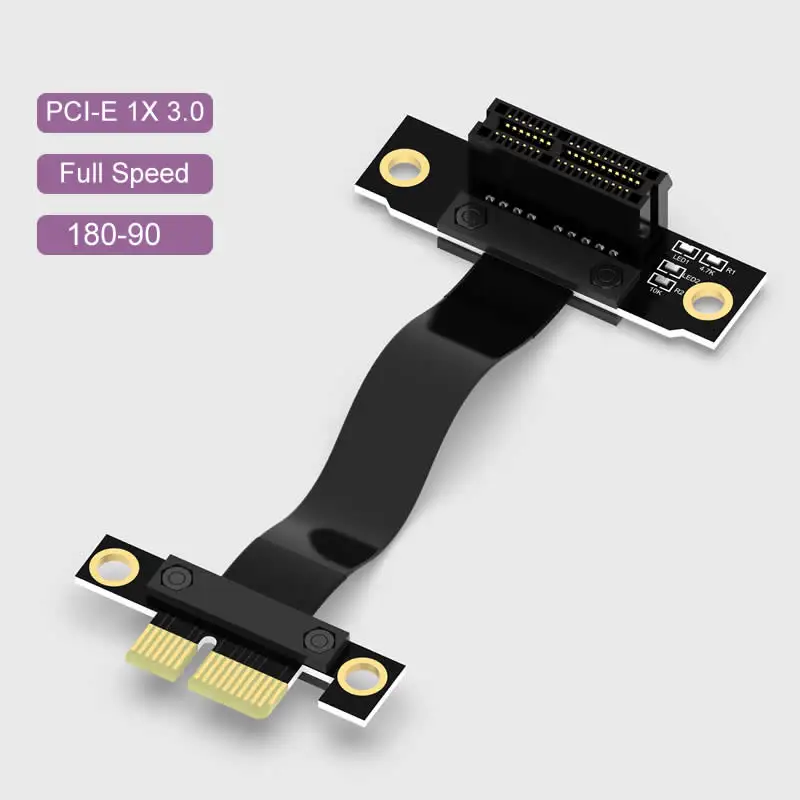 PCI-E3.0 PCI-E Cable PCI Express Riser Card 1x Extender Extension Cable Graphics Card Ribbon X1X4 Network Card Sound Card180-90